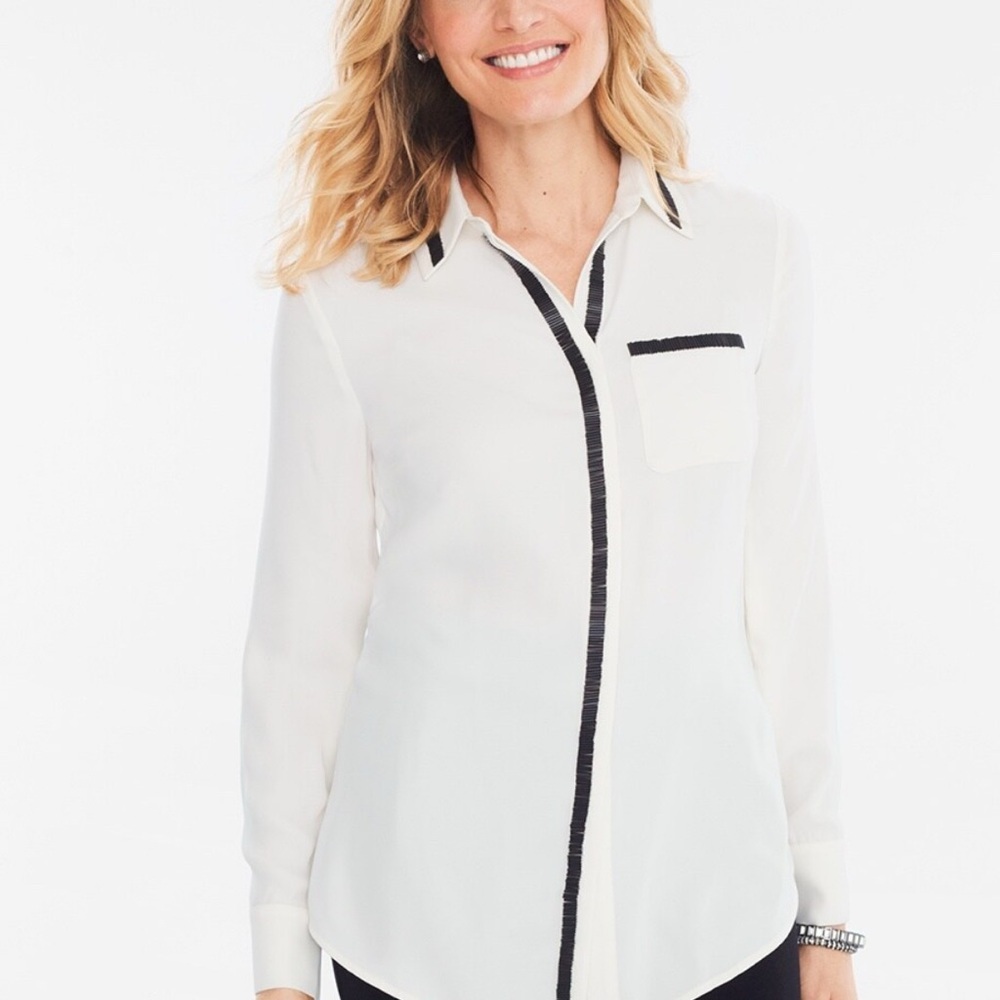 🛍️ 4 for $25 Embellished-Trim Shirt
